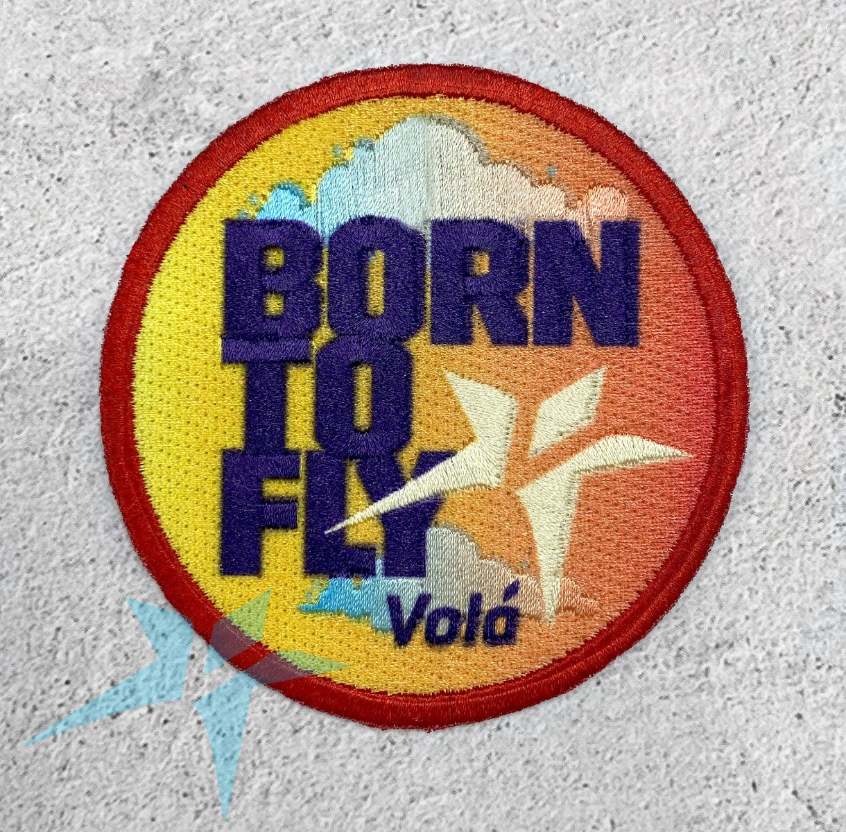 EMBROIDERY PATCH VOLA BORNTO FLY