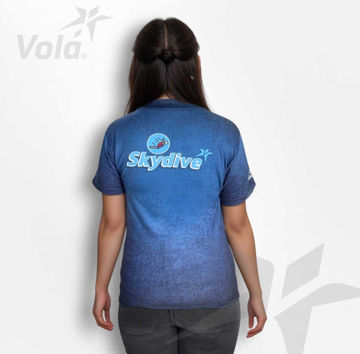 T-Shirt Skydive Icon Blue Woman - Image 2